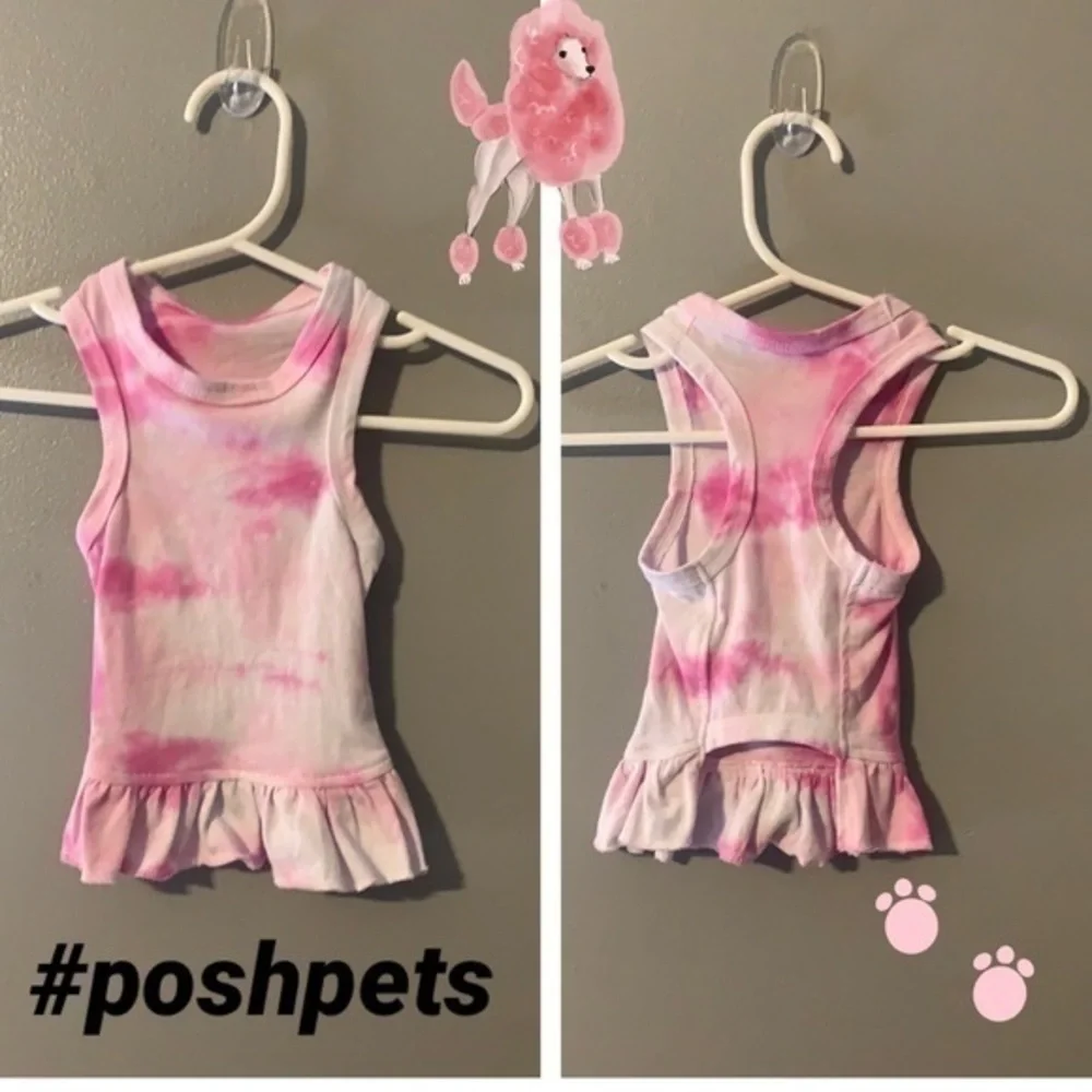 3/10.00! Dye Cotton Dog T-shirt Dress Size Small Pet Handmade
